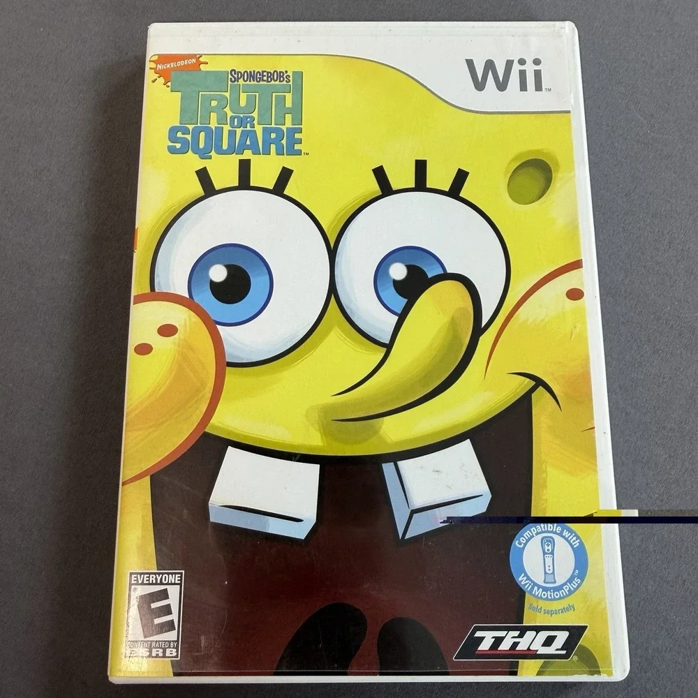SpongeBob's Truth or Square Nintendo Wii 2009 THQ Cib Complete Mint Tested